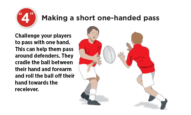Making a short one handed pass numbered