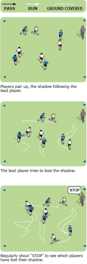Fun mini rugby game to coach footwork skills to young players