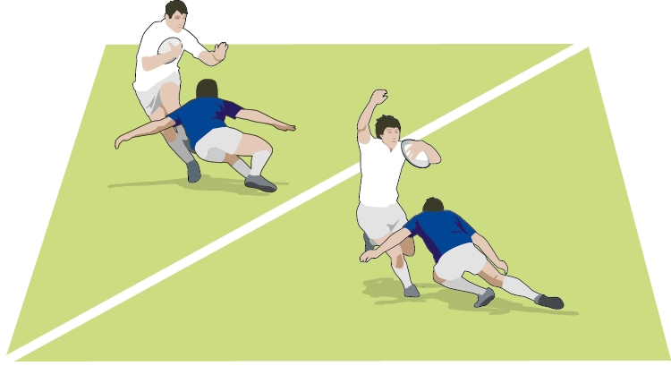 Rugby Coach Weekly - Tackling drills and games - Basics: The low chop tackle
