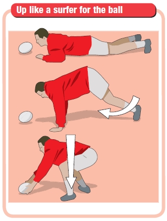 Rugby coaching tips to get a tackler back to his feet
