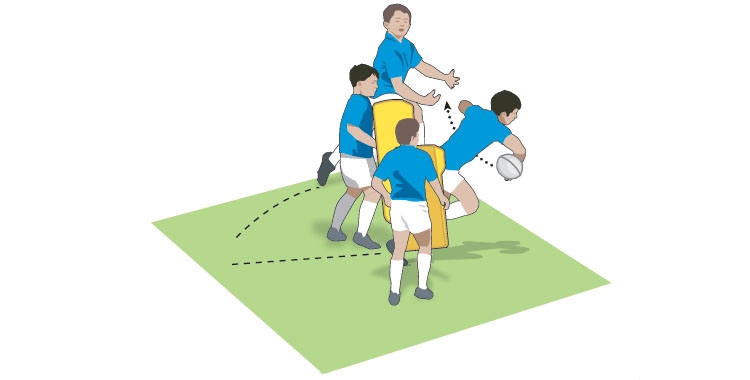 Keep the ball alive in contact 4