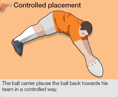 Rugby drill to get players practising controlled placement