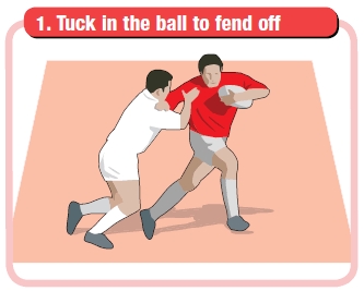 Rugby drill to teach tuck and fend