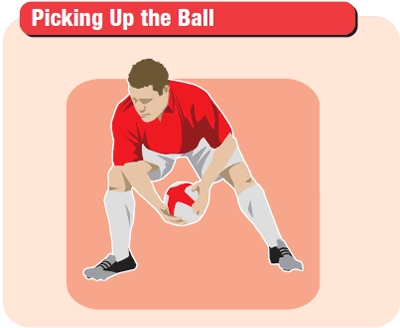 image to show drill techniques for picking up the ball 