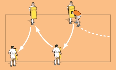 rugby big step drill to get younger players using a good step into contact