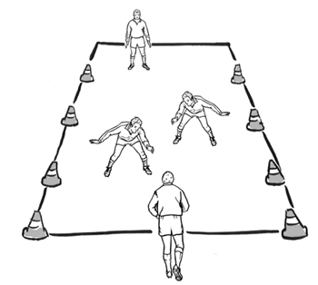 Pre-contact warm up drill for rugby players